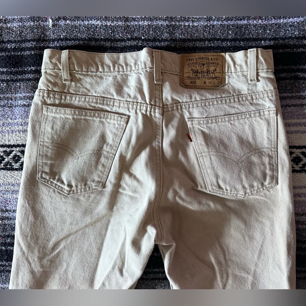 vintage • levi's 501 button fly painter pants denim white jeans canvas set of 2 - Picture 8 of 15
